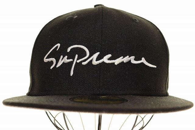 【中古】シュプリーム SUPREME 18AW CLASSIC SCRIPT NEW WRA CAP BLACK 7 1/4 57.7cm クラシック ☆AA★▲250918