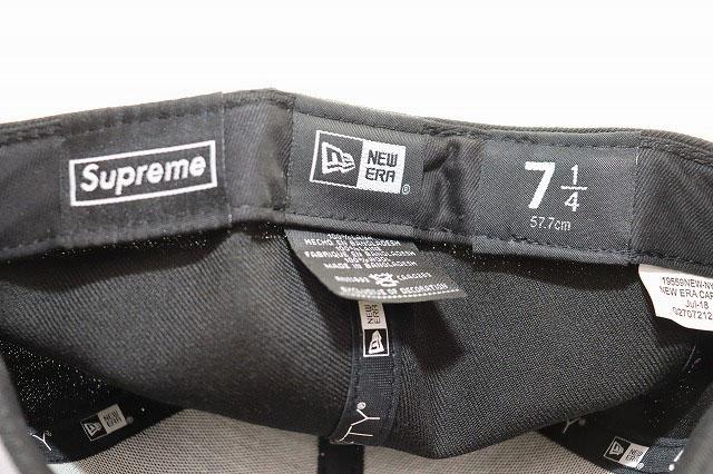 【中古】シュプリーム SUPREME 18AW CLASSIC SCRIPT NEW WRA CAP BLACK 7 1/4 57.7cm クラシック ☆AA★▲250918