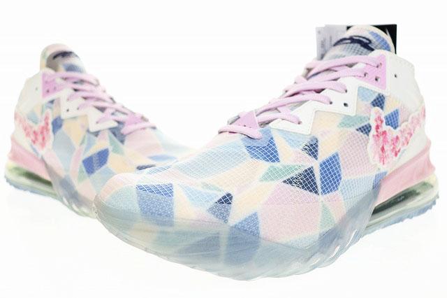 【中古】ナイキ NIKE LEBRON XVIII LOW ATMOS CHERRY BLOSSOM 2021 28cm CV7562-101 レブロン 18 アトモス ▲■250908