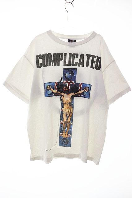 【中古】セントマイケル SAINTMICHAEL 23AW KK LS TEE COMPLICATED WHITE L SM-A23-0000-C18 ☆AA★251004