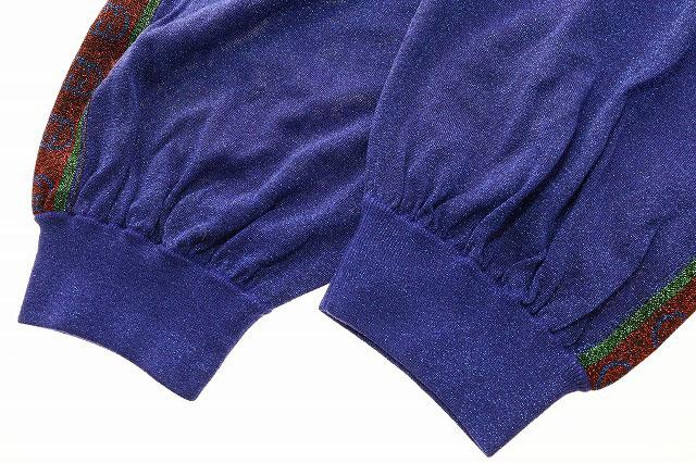 中古】グッチ GUCCI サイドライン ラメ スウェット パンツ L 579764