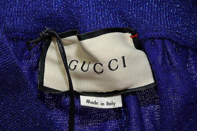 中古】グッチ GUCCI サイドライン ラメ スウェット パンツ L 579764