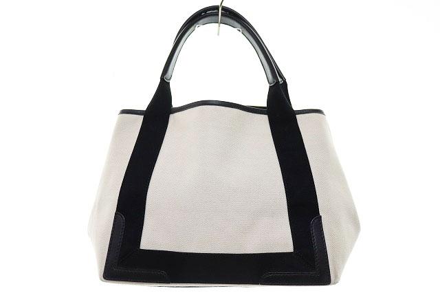 【中古】バレンシアガ BALENCIAGA NAVY CABAS S ネイビーカバ トートバッグ ハンドバッグ レザー ☆AA★●▲251010_1
