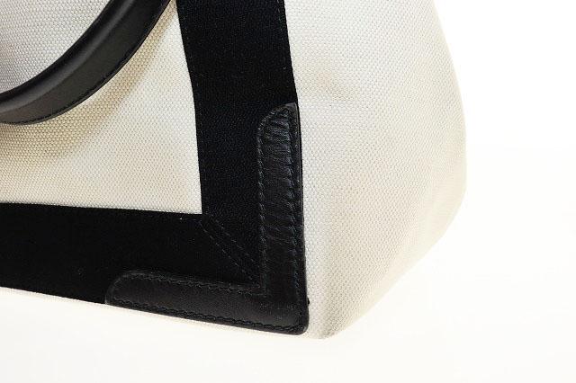 【中古】バレンシアガ BALENCIAGA NAVY CABAS S ネイビーカバ トートバッグ ハンドバッグ レザー ☆AA★●▲251010_4