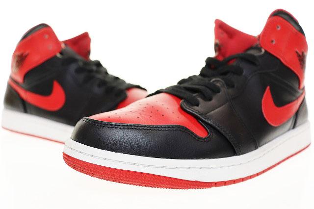 【中古】ナイキ NIKE AIR JORDAN 1 MID BRED TOE 29cm DQ8426-060 エア ジョーダン ミッド ブレッド トゥ ▲■250918