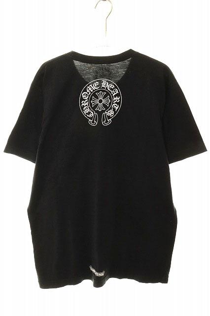 【中古】クロムハーツ CHROME HEARTS NECK LOGO S/S TEE BLACK L 2212-304-0798 クルーネック ☆AA★251014 中古】クロムハーツ CHROME HEARTS NECK LOGO S/S TEE BLACK L 2212