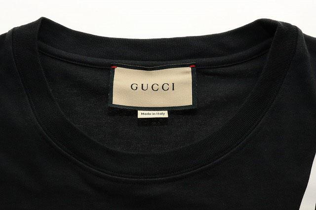 【中古】グッチ GUCCI ブレード プリント Tシャツ 565806 XJAZY XL ロゴ イタリア製 半袖 ブラック ☆AA★250927