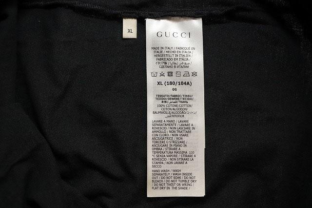 【中古】グッチ GUCCI ブレード プリント Tシャツ 565806 XJAZY XL ロゴ イタリア製 半袖 ブラック ☆AA★250927
