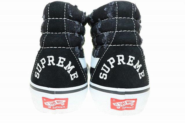 【中古】バンズ VANS SUPREME HOLE PUNCH DENIM SK8-HI 27.5cm シュプリーム ホール パンチ デニム ☆AA★▲■251107