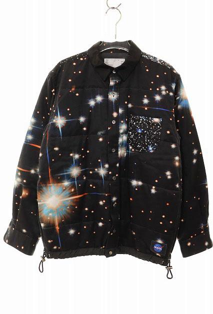 【中古】サカイ sacai NASA STAR PRINT LONG SLEEVE SHIRT SIZE1 20-02431M スター プリント ジャケット 250926