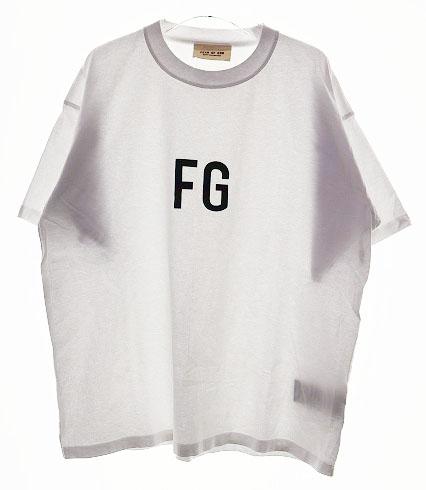 【中古】フィアオブゴッド Fear of God 6th FG REFLECTOR LOGO TEE WHITE S リフレクター ロゴ プリント Tシャツ 半袖