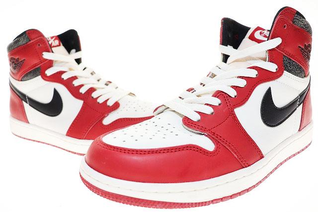 【中古】ナイキ NIKE AIR JORDAN 1 RETRO HIGH OG LOST & FOUND CHICAGO エア ジョーダン レトロ ハイ ロスファン