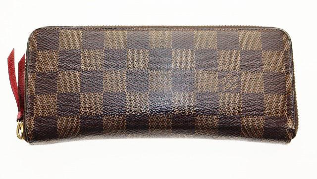 【中古】ルイヴィトン LOUIS VUITTON ラウンドファスナー ポルトフォイユ クレマンス ダミエ ☆AA★●▲■ 260118