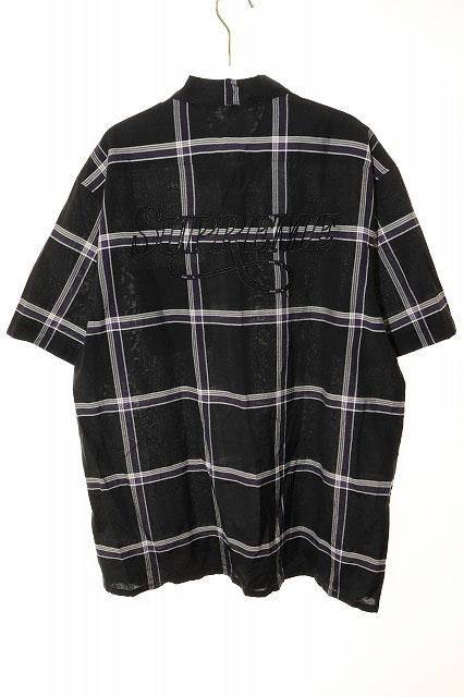 【中古】シュプリーム SUPREME 21SS LIGHTWEIGHT PLAID S/S SHIRT BLACK XL ライトウェイト バックロゴ ☆AA★251101 中古】シュプリーム SUPREME 21SS LIGHTWEIGHT PLAID S/S SHIRT BLACK