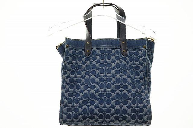 【中古】コーチ COACH フィールド トート シグネチャー デニム CA108 ショルダー バッグ 総柄 ☆AA★●▲■251106_1