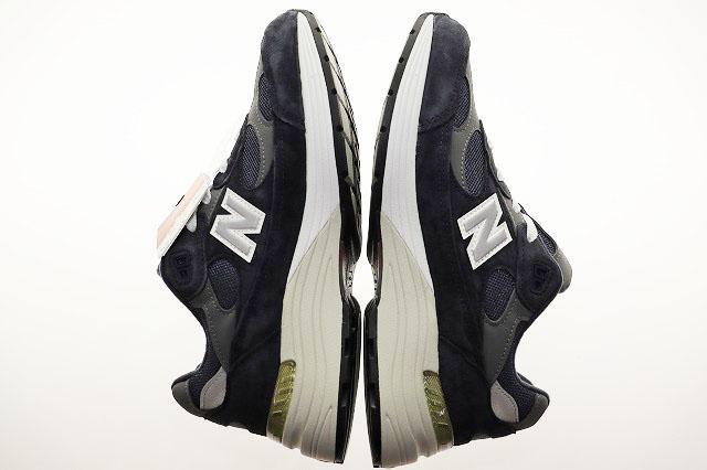 【中古】ニューバランス NEW BALANCE 992 NAVY 27.5cm D WIDTH M992GG ネイビー グレー ローカット スニーカー