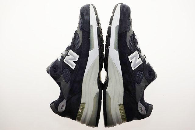 【中古】ニューバランス NEW BALANCE 992 NAVY 27.5cm D WIDTH M992GG ネイビー グレー ローカット スニーカー