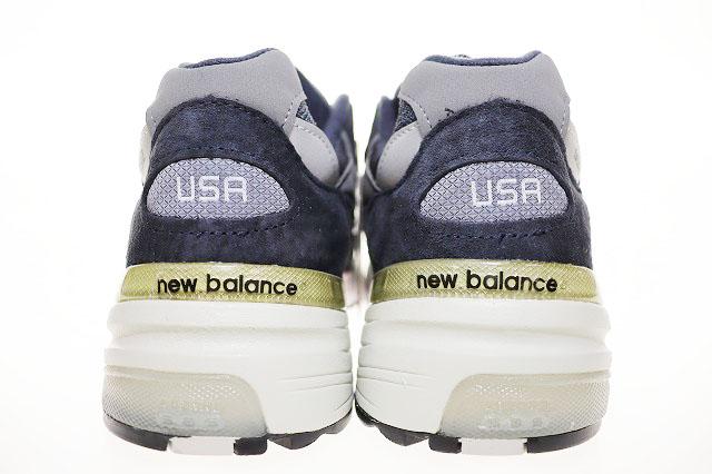 【中古】ニューバランス NEW BALANCE 992 NAVY 27.5cm D WIDTH M992GG ネイビー グレー ローカット スニーカー