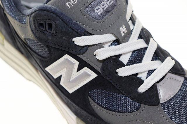 【中古】ニューバランス NEW BALANCE 992 NAVY 27.5cm D WIDTH M992GG ネイビー グレー ローカット スニーカー