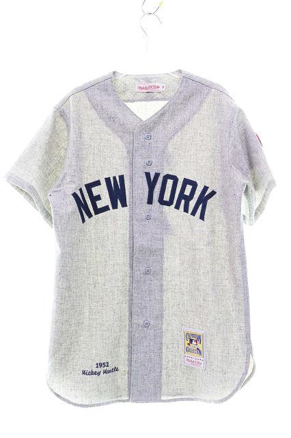【中古】ミッチェルアンドネス MITCHELL & NESS 40サイズ 1952 ニューヨーク ヤンキース ジャージ ユニフォーム グレー 260326