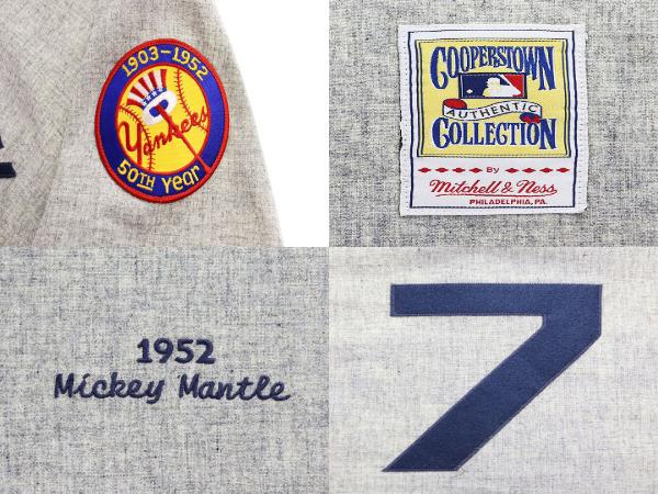 【中古】ミッチェルアンドネス MITCHELL & NESS 40サイズ 1952 ニューヨーク ヤンキース ジャージ ユニフォーム グレー 260326_6