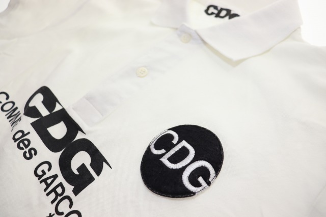 【中古】コムデギャルソン COMME des GARCONS CDG PLAY POLO WHITE M SZ-T003 ポロ シャツ 半袖 ホワイト 白 260313_2