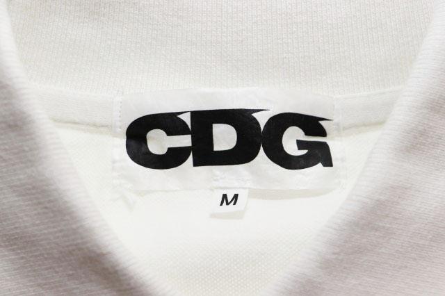 【中古】コムデギャルソン COMME des GARCONS CDG PLAY POLO WHITE M SZ-T003 ポロ シャツ 半袖 ホワイト 白 260313_5