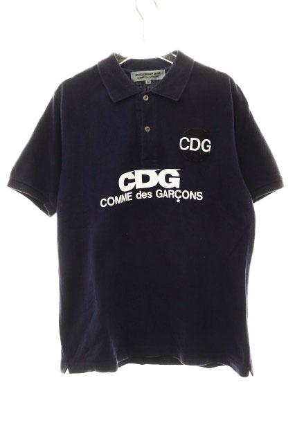 【中古】コムデギャルソン COMME des GARCONS GOOD DESIGN SHOP CDG NAVY M IO-T003 ポロ シャツ 半袖 260313