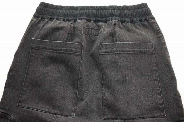 【中古】A.F ARTEFACT BLACK DENIM CARGO SARROUEL SKINNY PANTS SIZE2 ブラック デニム カーゴ サルエル ●251018_3