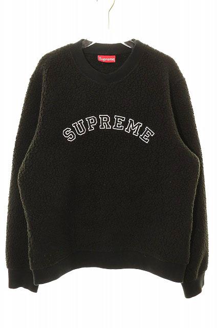 【中古】シュプリーム SUPREME 17AW POLARTEC DEEP PILE CREWNECK BLACK M ポーラテック ディープ ☆AA★251127