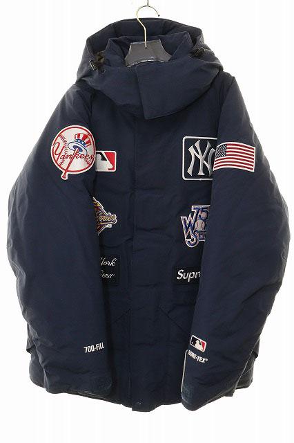 【中古】シュプリーム SUPREME × NEW YORK YANKEES GORE TEX 700-FILL DOWN PARKA NAVY S ☆AA★251127
