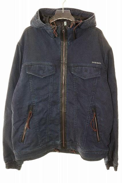 【中古】ディーゼル DIESEL MONSHI-NE ジップアップ フーデッド ジョグジーンズ スウェット デニムジャケット 251226