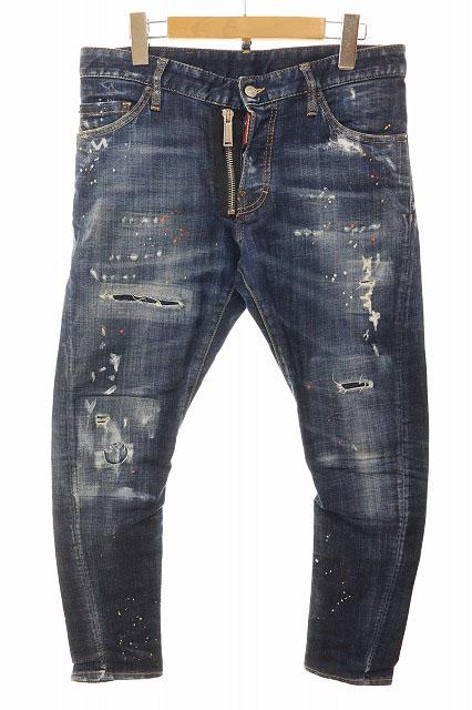 【中古】ディースクエアード DSQUARED2 18AW SEXY TWIST JEAN SIZE44 S71LB0503 ペイント スキニー ☆AA★251124