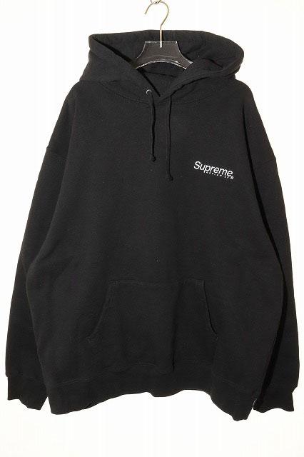 【中古】シュプリーム SUPREME 23SS WORLD WIDE HOODED SWEATSHIRT BLACK XL ワールドワイド フーデッド ☆AA★251124