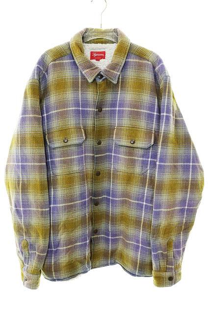 【中古】シュプリーム SUPREME 22AW SHEARLING LINED FLANNEL SHIRT XL ☆AA★251214