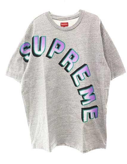 【中古】シュプリーム SUPREME 18SS GRADIENT ARC TOP HEATHER GREY XL グラデーション アーチ ロゴ ☆AA★260217