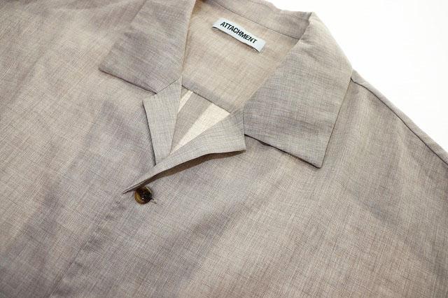 【中古】アタッチメント ATTACHMENT POPLIN OPEN COLLAR S/S SHIRT SIZE 1 ポプリン オープンカラー シャツ ●260329_2