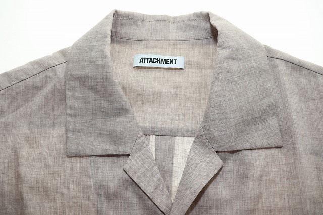 【中古】アタッチメント ATTACHMENT POPLIN OPEN COLLAR S/S SHIRT SIZE 1 ポプリン オープンカラー シャツ ●260329_4