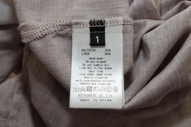 【中古】アタッチメント ATTACHMENT POPLIN OPEN COLLAR S/S SHIRT SIZE 1 ポプリン オープンカラー シャツ ●260329_5