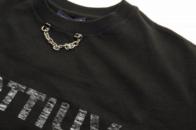 【中古】ルイヴィトン LOUIS VUITTON チェーン付き反転ロゴTシャツ M RW211W TXP FJTS18 ロゴ ☆AA★●■251214_2