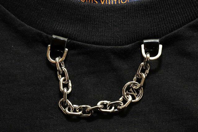 【中古】ルイヴィトン LOUIS VUITTON チェーン付き反転ロゴTシャツ M RW211W TXP FJTS18 ロゴ ☆AA★●■251214_5