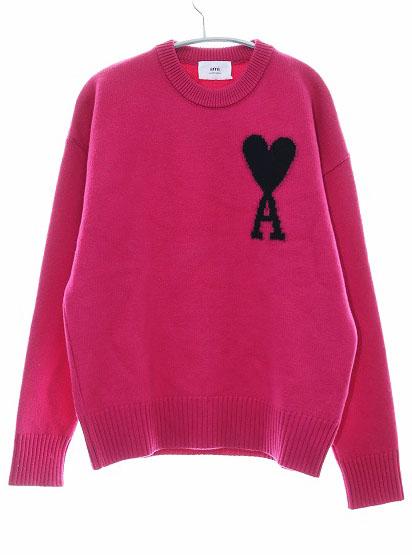 【中古】アミ アレクサンドル マテュッシ ami alexandre mattiussi ハートロゴ プルオーバー ニット M ☆AA★ 251212