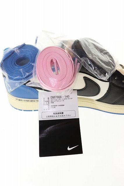 【中古】ナイキ NIKE × TRAVIS SCOTT × FRAGMENT AIR JORDAN 1 LOW OG SP MILITARY BLUE 28?p ☆AA★▲■251216