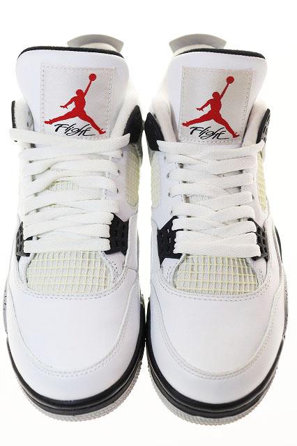 中古】ナイキ NIKE 【観賞用】AIR JORDAN 4 RETRO OG WHITE CEMENT