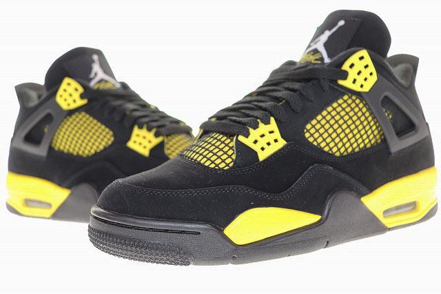 【中古】ナイキ NIKE AIR JORDAN 4 RETRO THUNDER 28cm DH6927-017  エア ジョーダン レトロ サンダー ▲■251122