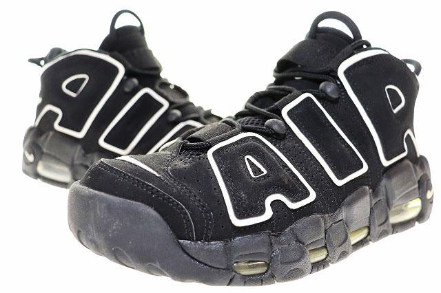 【中古】ナイキ NIKE AIR MORE UPTEMPO BLACK 25cm 414962-002 エア モア アップテンポ モアテン ブラック ▲251126