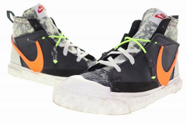 【中古】ナイキ NIKE × READYMADE BLAZER MID BLACK 24.5cm レディメイド ブレイザー ミッド ●▲■251216