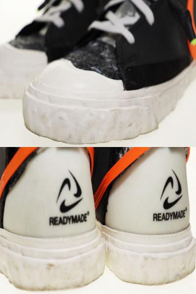 【中古】ナイキ NIKE × READYMADE BLAZER MID BLACK 24.5cm レディメイド ブレイザー ミッド ●▲■251216