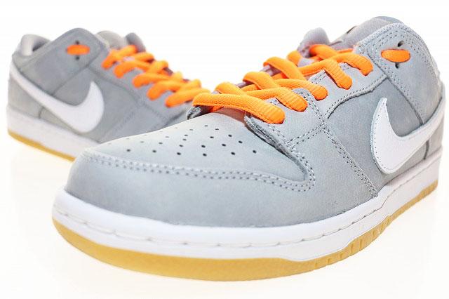 【中古】ナイキ NIKE SB DUNK LOW PRO ISO ORAGE LABEL WOLF GREY 27cm ダンク ロー オレンジレーベル ▲■251201