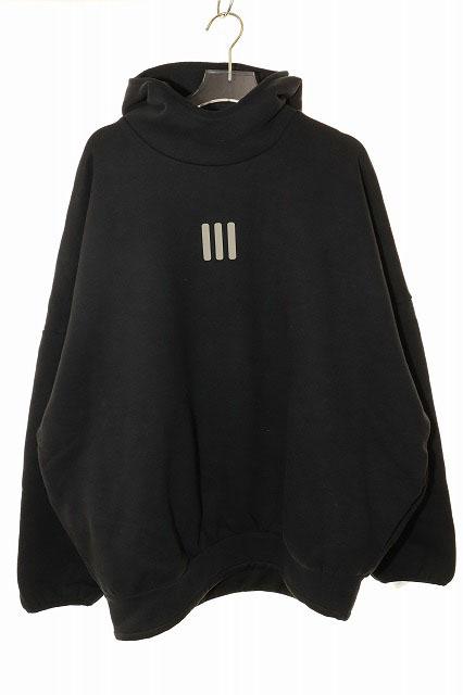 【中古】アディダス adidas × FEAR OF GOD HEAVY FLEECE HOODIE BLACK XL フィアオブゴッド ☆AA★251220